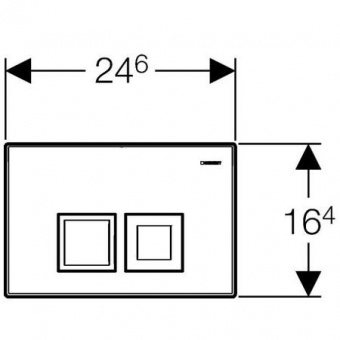 115.135.21.1 смывная клавиша DELTA50 пластик (хром) Santreyd  - Вид №1