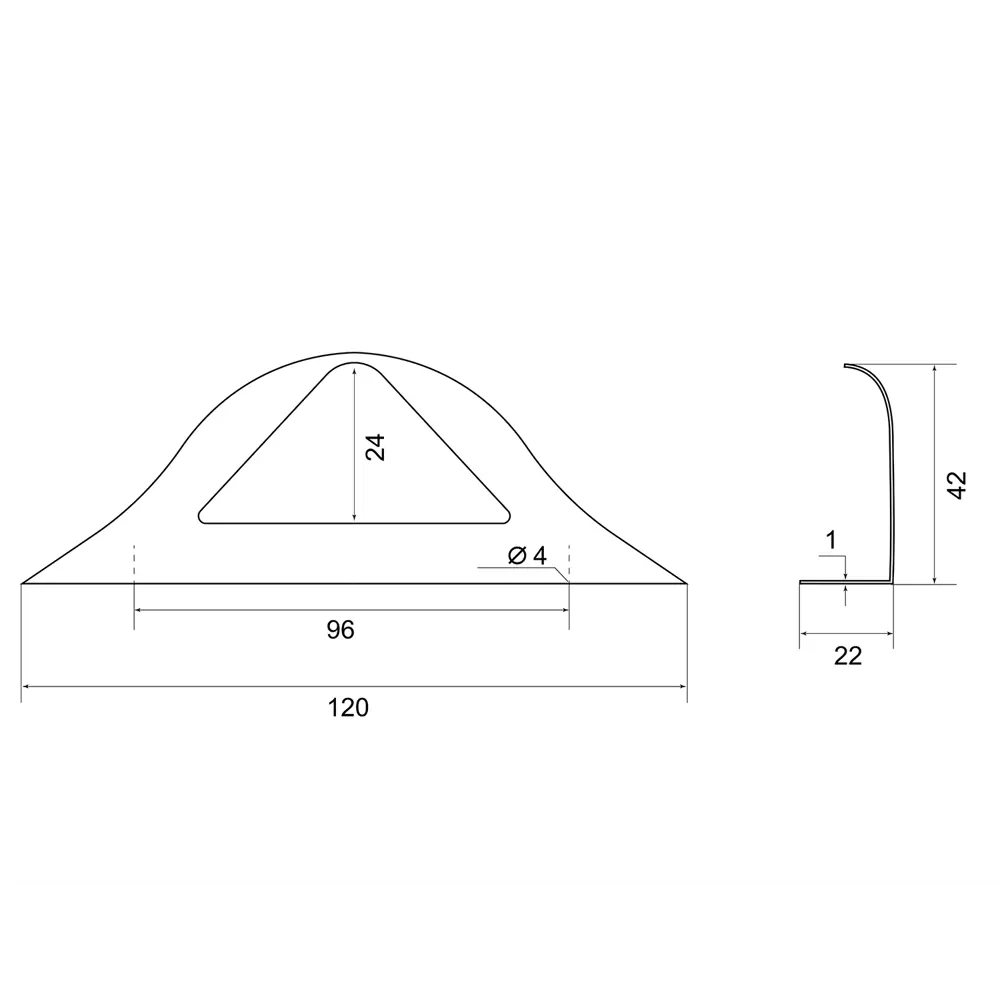 86899304 Ручка-скоба мебельная ЦАМ 96 мм цвет хром STLM-1008487 PALLADIUM  - Вид №2