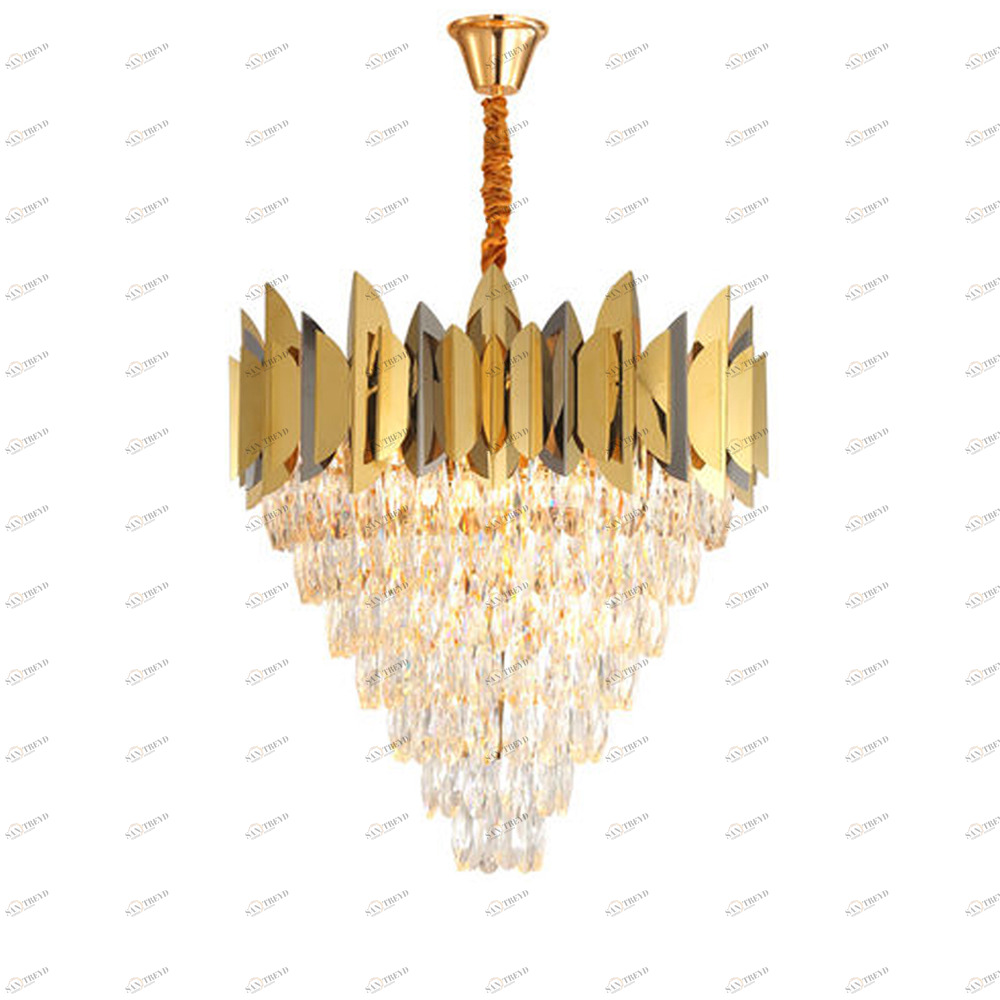 Подвесной светильник Jadorel L5+3 gold/black от Delight Collection DELIGHT COLLECTION ДИЗАЙНЕРСКИЕ 243927 Прозрачный;золото;черный 