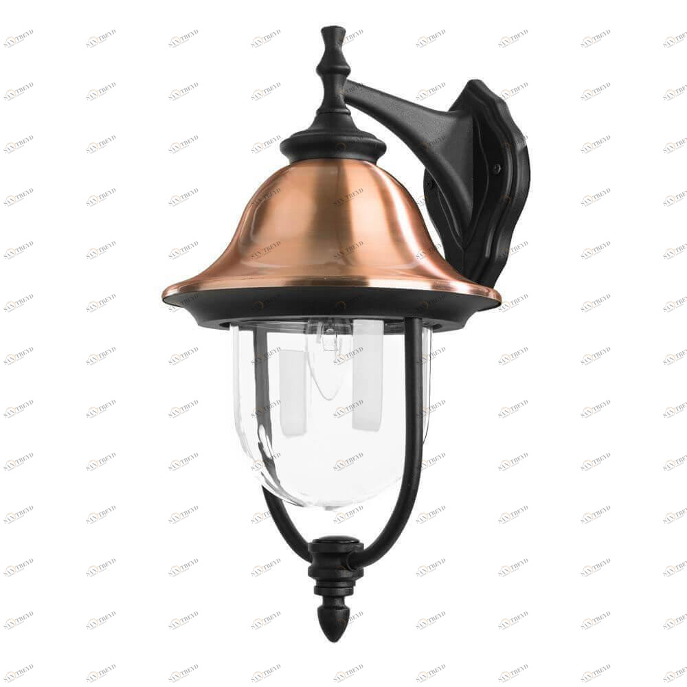 Уличный настенный светильник металлический золотистый Arte Lamp Barcelona A1482AL-1BK ARTE LAMP ФОНАРЬ 00-3897333 Золото 