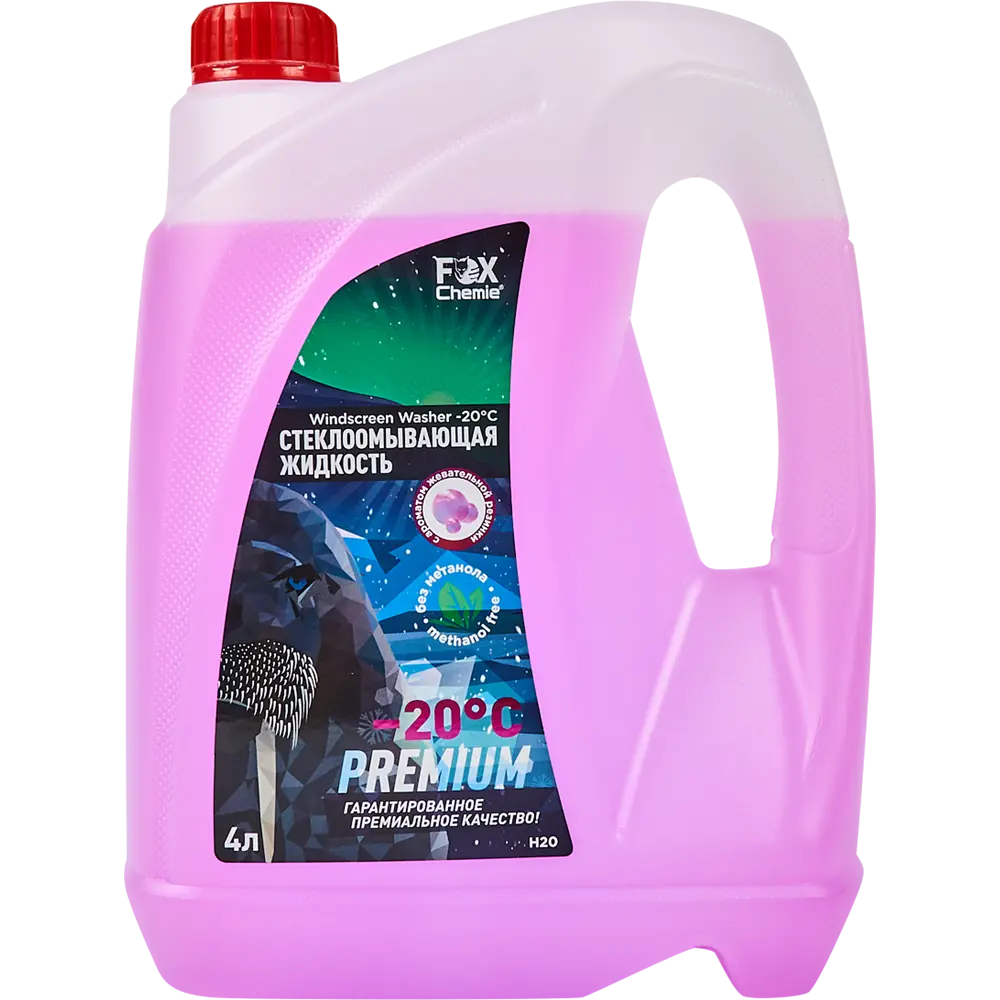 Зимняя стеклоомывающая жидкость без метанола Fox Chemie -20°C 4 л STLM-2157122