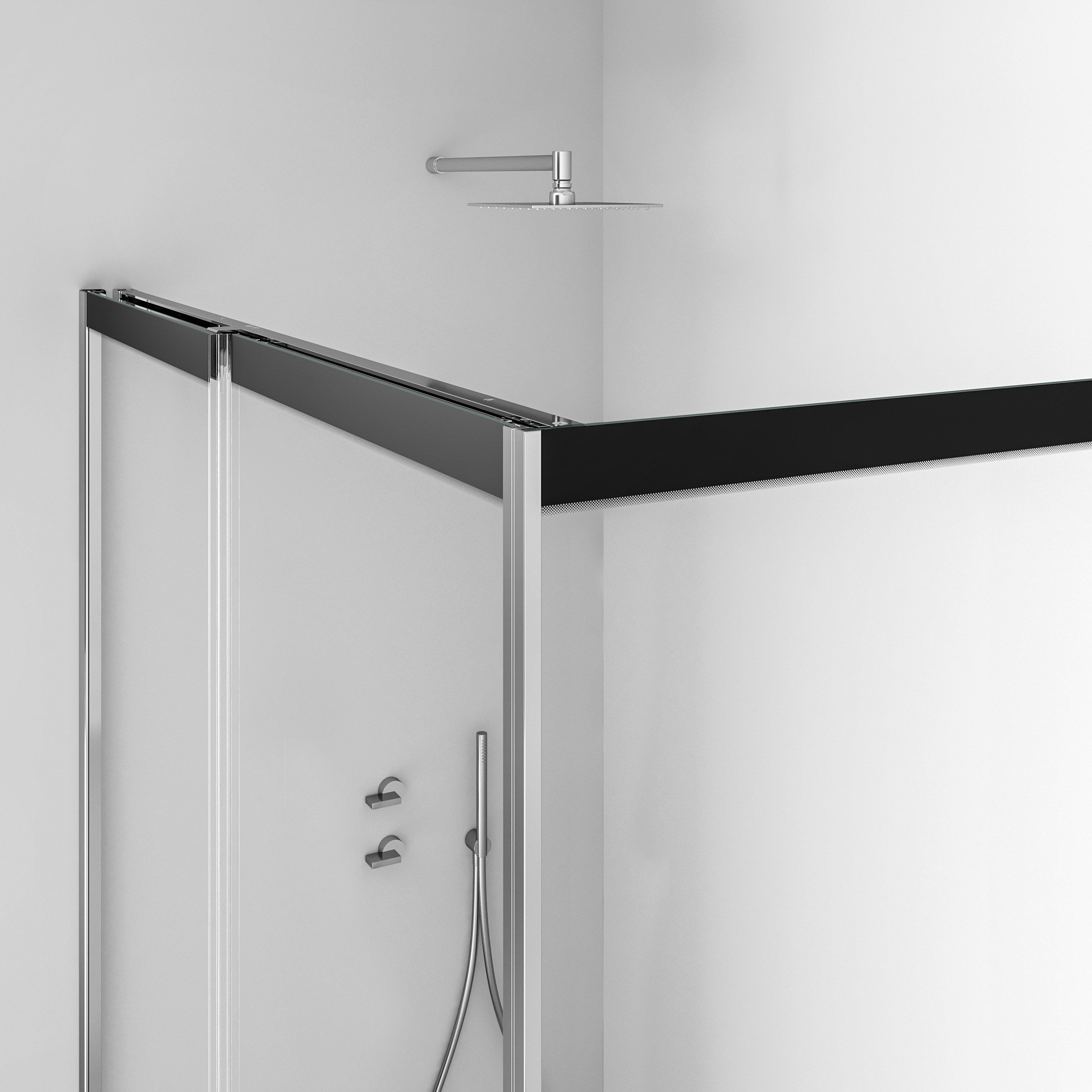 Алюминиевая и стеклянная душевая кабина с раздвижной дверью DUKA вода 5000 ARCH-00118515 - Вид №22