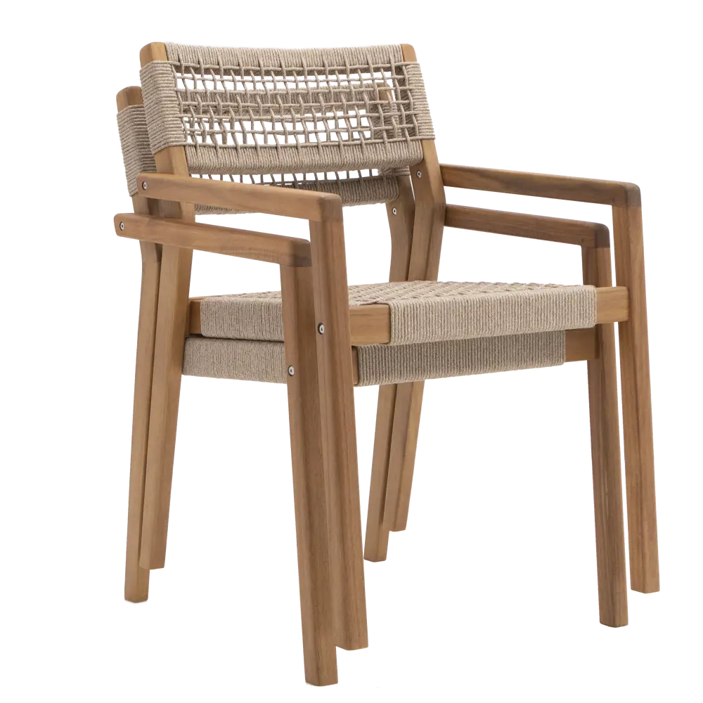 Кресло садовое Naterial Oasis 57x61x81 см акация цвет дерево 2 шт STLM-2014332 - Вид №4