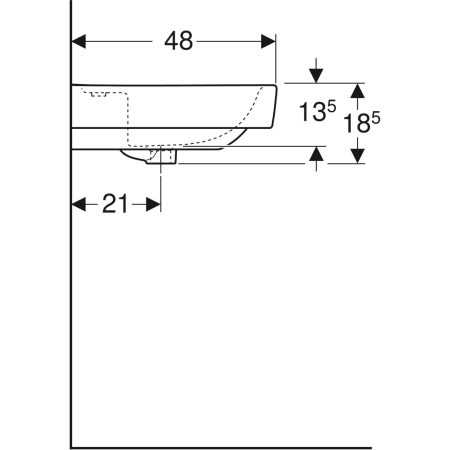 501.722.00.1 Накладная раковина Geberit Renova Plan Geberit  - Вид №48