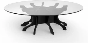 ALBEDO Низкий круглый журнальный столик из березы Tale