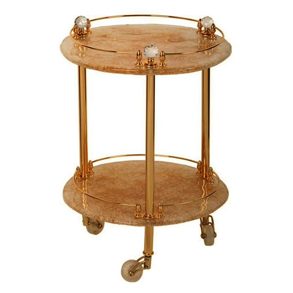 Столик на колесиках MIGLIORE.CRistalia ML.CRS-60.249.DO - золото  - Вид №2