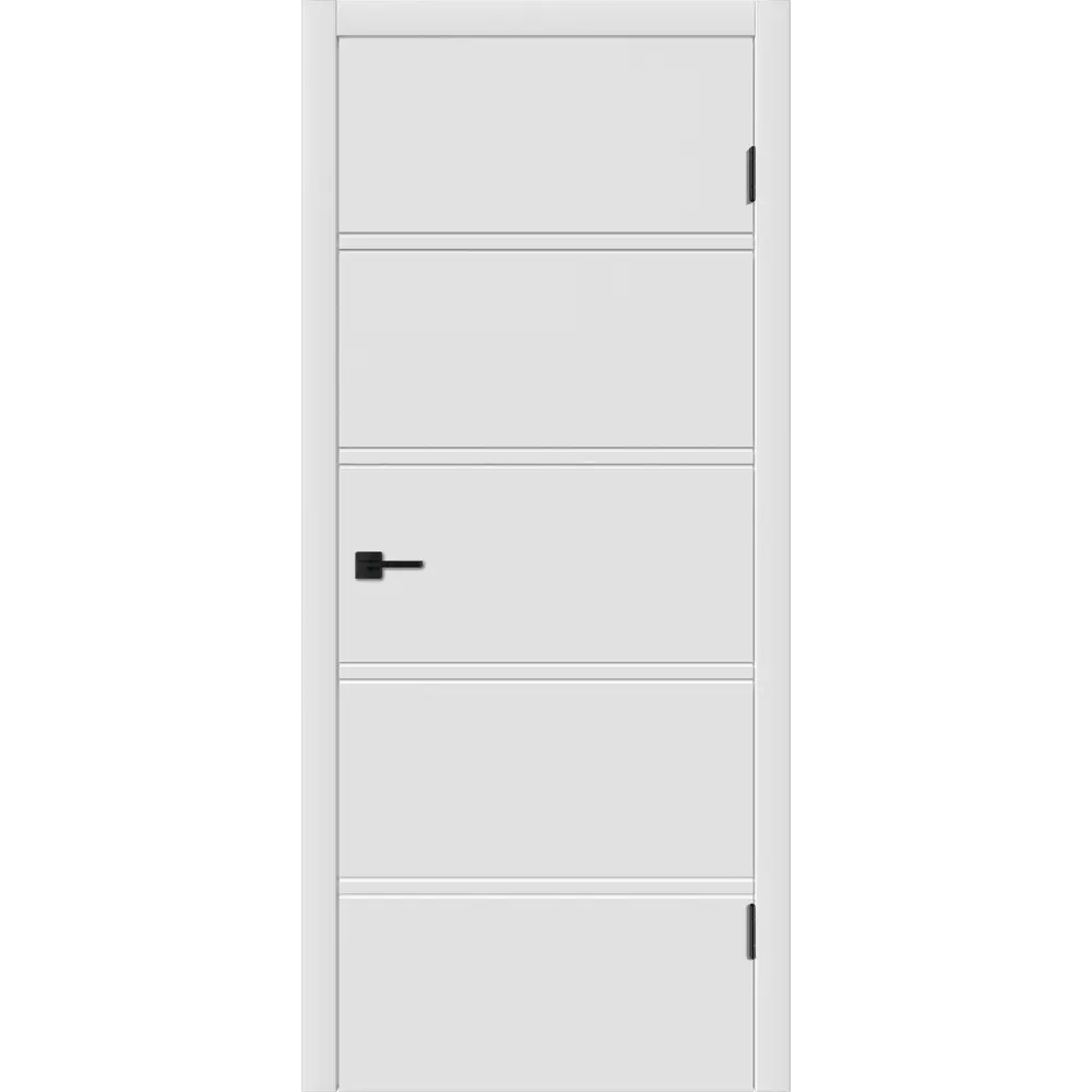 Комплект двери Бостон Х глухая 60x200 см эмаль белый с добором 150 мм VFD STLM-2069696