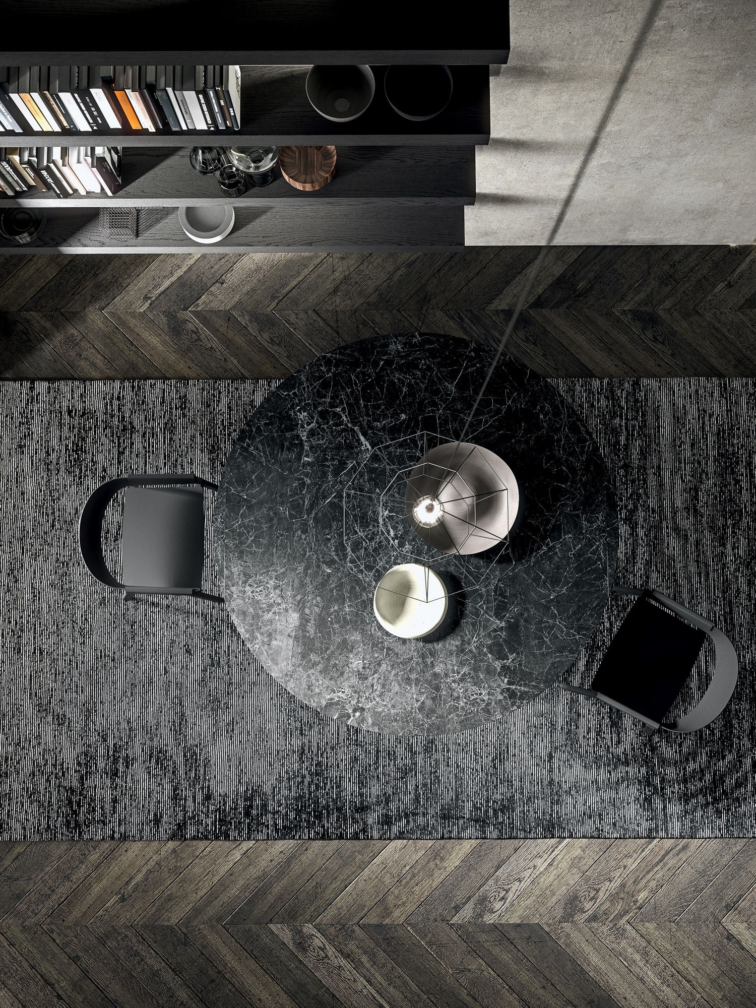 Круглый обеденный стол из керамогранита MODULNOVA Blade ARCH-00064344 - Вид №1