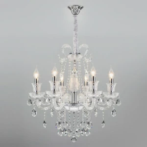 Люстра хрустальная подвесная белая 6 ламп Bogates Gabrielle Strotskis 336/6 BOGATES ДИЗАЙНЕРСКИЕ, GABRIELLE 00-3834046 Белый