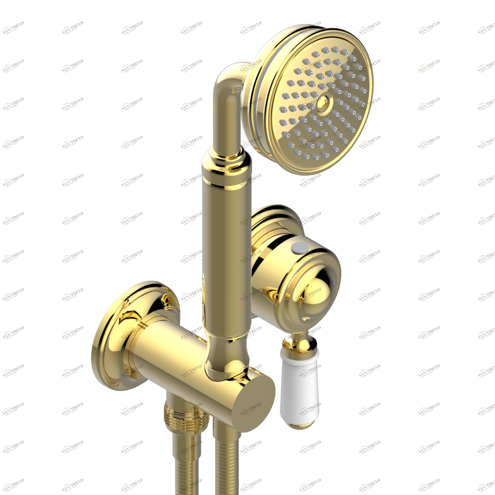 G29-6561B Trim only for wall mixer with complete handshower on hook Thg-paris Charleston Золото G29 6561B CAT.F