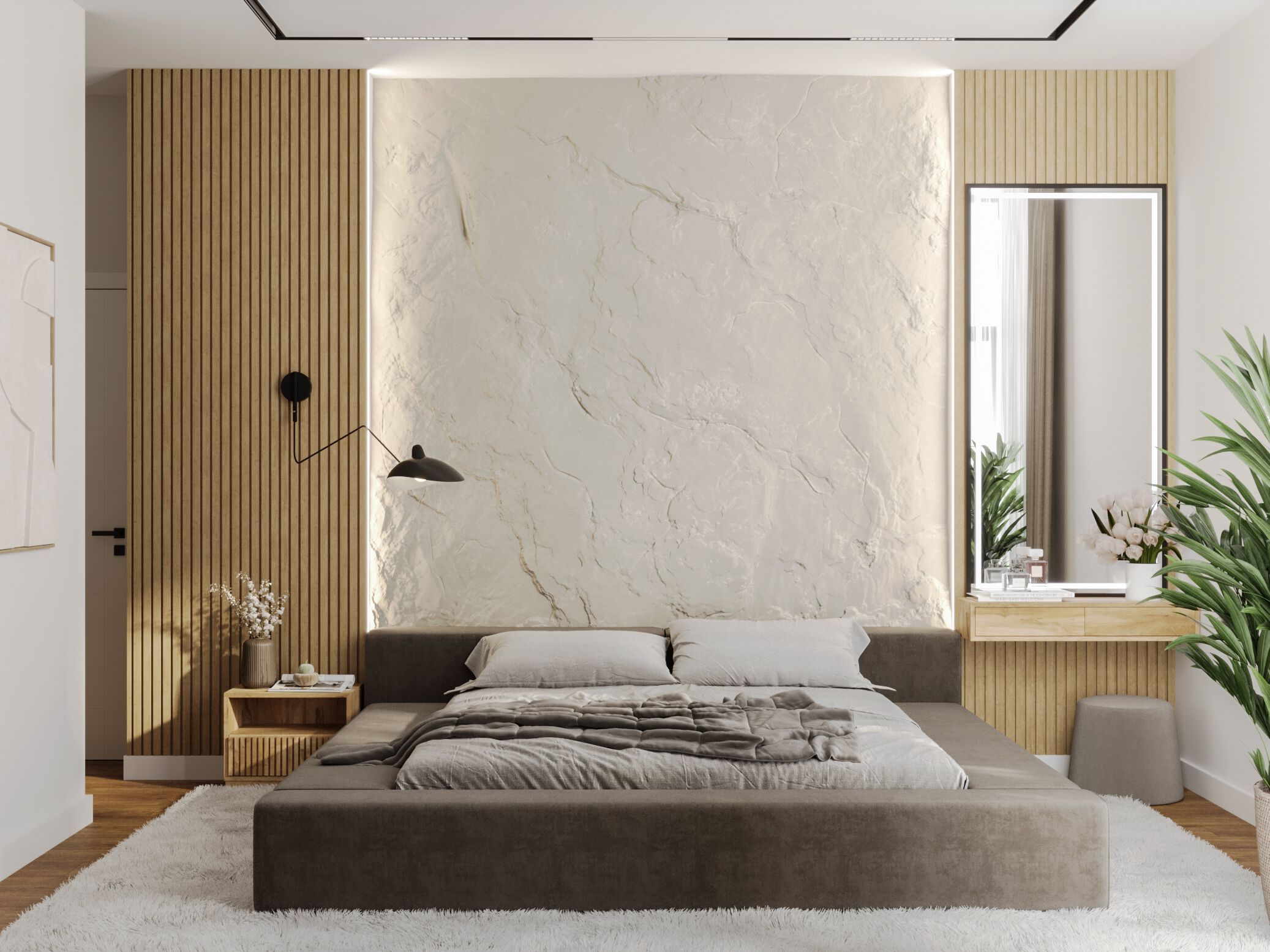 Трехмерная декоративная гипсовая панель WallDeco ROCK ARCH-00041803