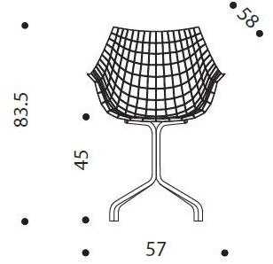 Driade Кресло на козлах из поликарбоната с подлокотниками Meridiana sun-id-1352403 - Вид №5
