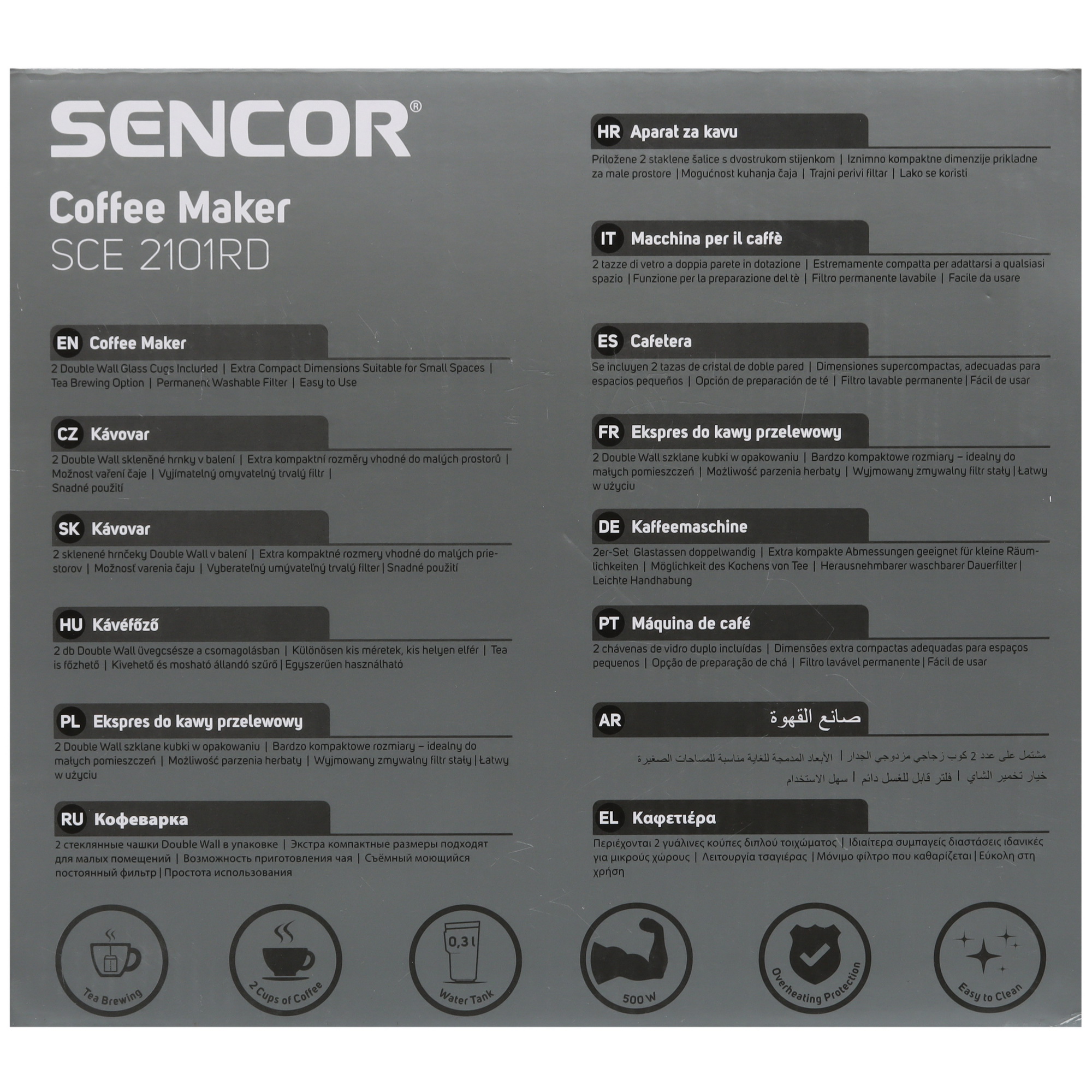 5354836 Кофеварка капельная Sencor SCE 2101RD красный STDN-0052708 - Вид №8