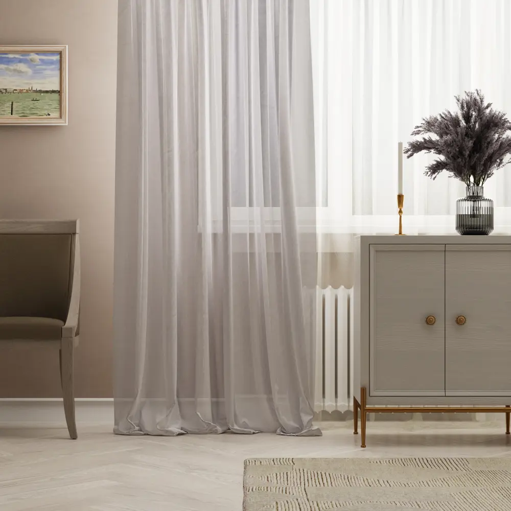 Тюль на ленте Inspire Willers 250x280 см цвет белый 83561998 STLM-2178466 