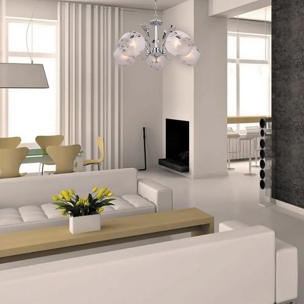 Люстра подвесная «Серенада» КС30066/5P, 5 ламп, 15 м², цвет хром КЛЮЧНИК STLM-2172221 - Вид №9