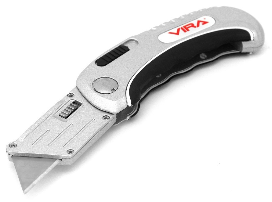 Складной нож VIRA 19 мм с эргономичной рукояткой 88110959 STLM-0076912
