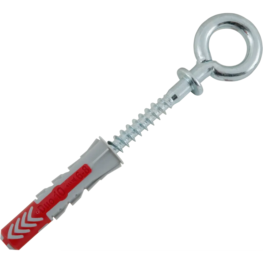 Дюбель универсальный DuoPower 10x50 мм, крюк-кольцо, 2 шт FISCHER STLM-2197411