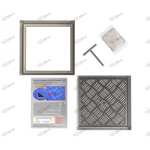 Напольный люк под плитку, съемный 400Х400 ВОЗРОЖДЕНИЕ sun-id-1025211