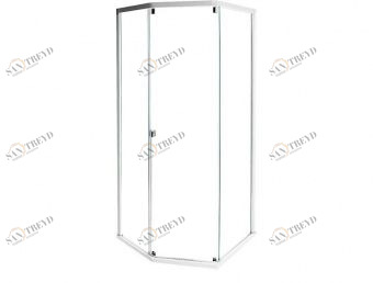 Передняя стенка душевой кабины 90x90 Ido Showerama 8-5 4985011992 серебристый профиль+ прозрачное стекло Santreyd 