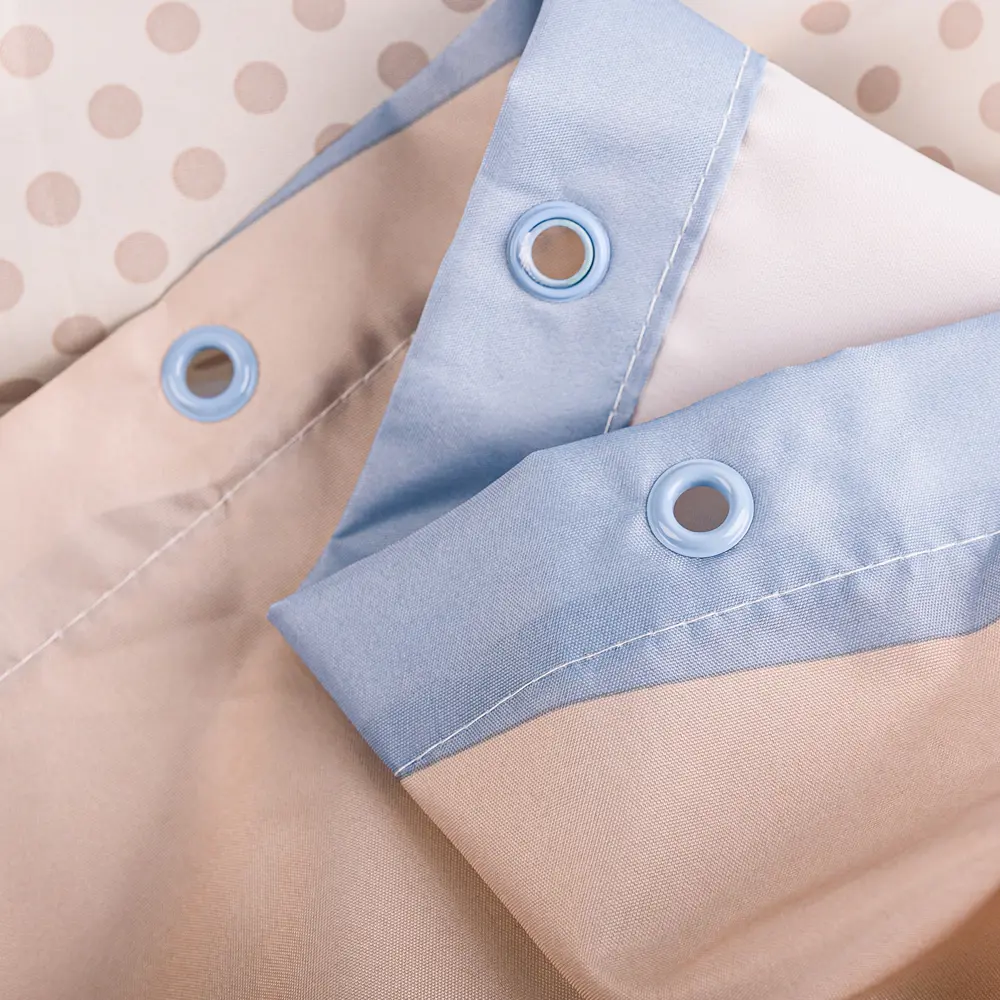 Штора для ванной Wess Elpoa 180x200 см полиэстер цвет бежевый/голубой STLM-2201880 - Вид №2