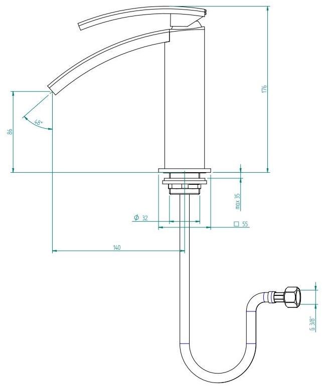 ZAZZERI Смеситель для раковины, однорычажный, на одно отверстие Moon sun-id-1403628 - Вид №3
