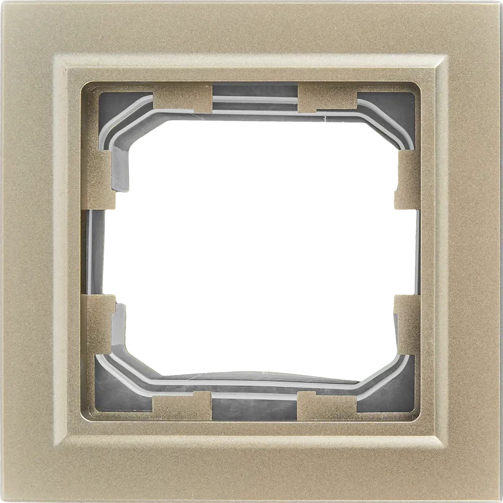 Рамка для розеток и выключателей IEK Brite 1 пост IP44 цвет шампань STLM-2193311