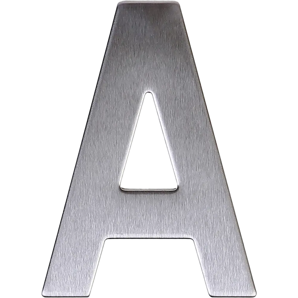 LARVIJ Настенная буква «А» из нержавеющей стали с самоклеящейся основой 13658653 STLM-0003652