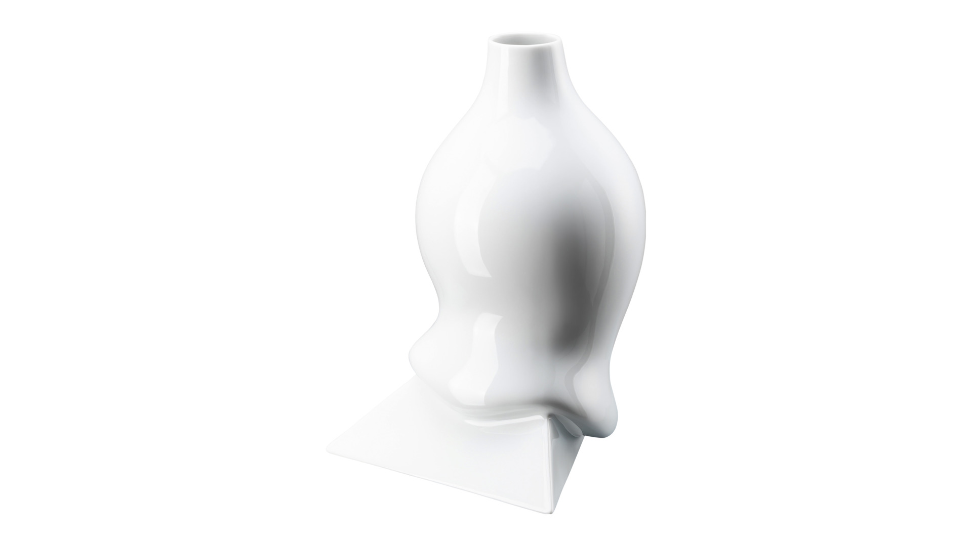 10640562 Rosenthal Ваза Rosenthal Сироп 28см, фарфор, белая, глянцевая (Седрик Раго) Фарфор  - Вид №1