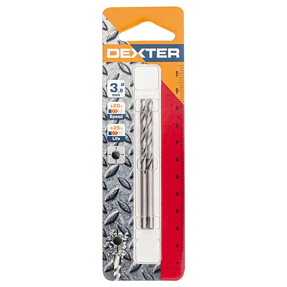 Сверло по металлу HSS-G 3.8х75 мм Dexter SM253 16660847 STLM-2134969  - Вид №4