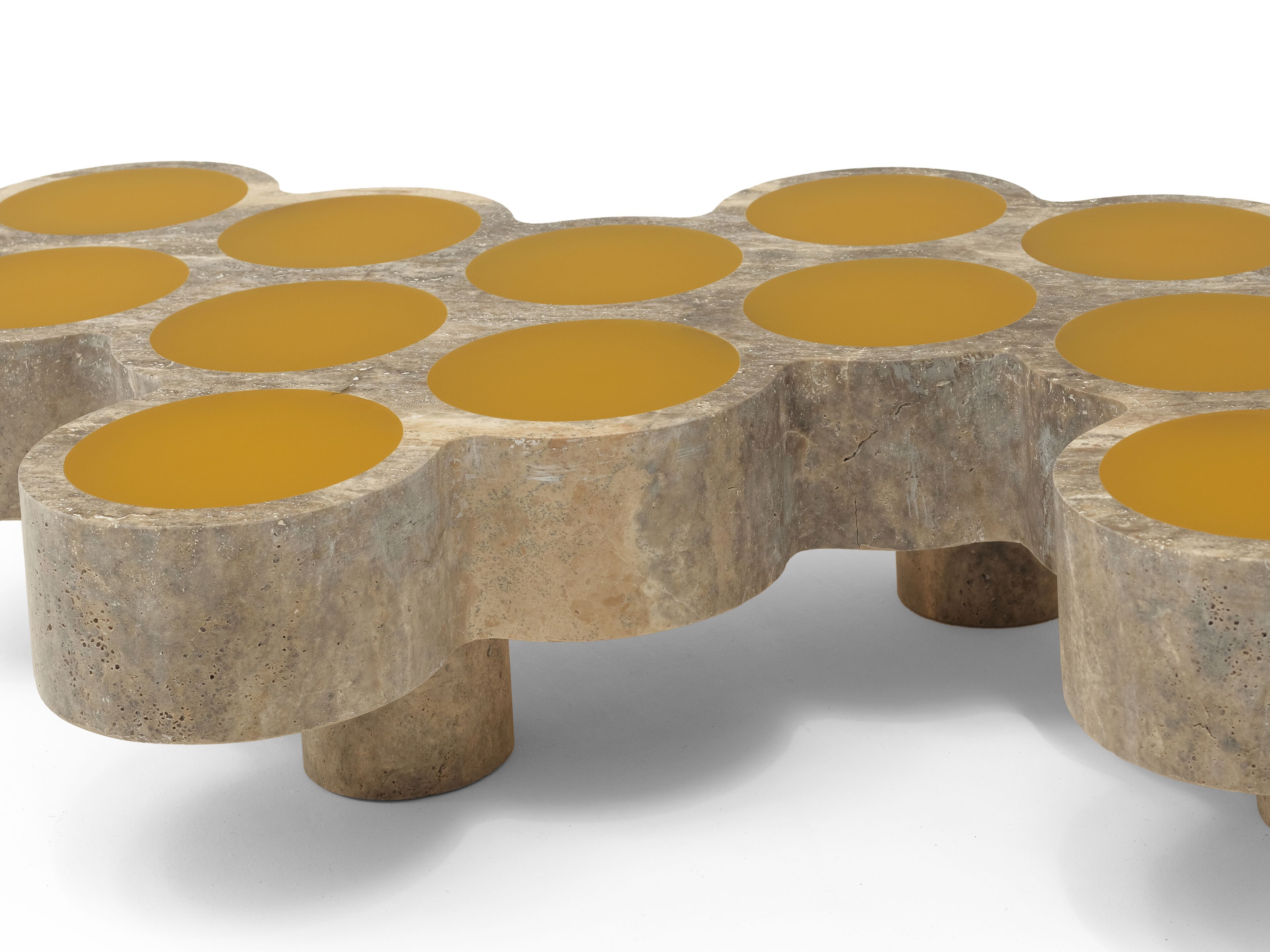 Журнальный столик из мрамора и смолы для гостиной Enne HILLI ARCH-00136648 - Вид №3