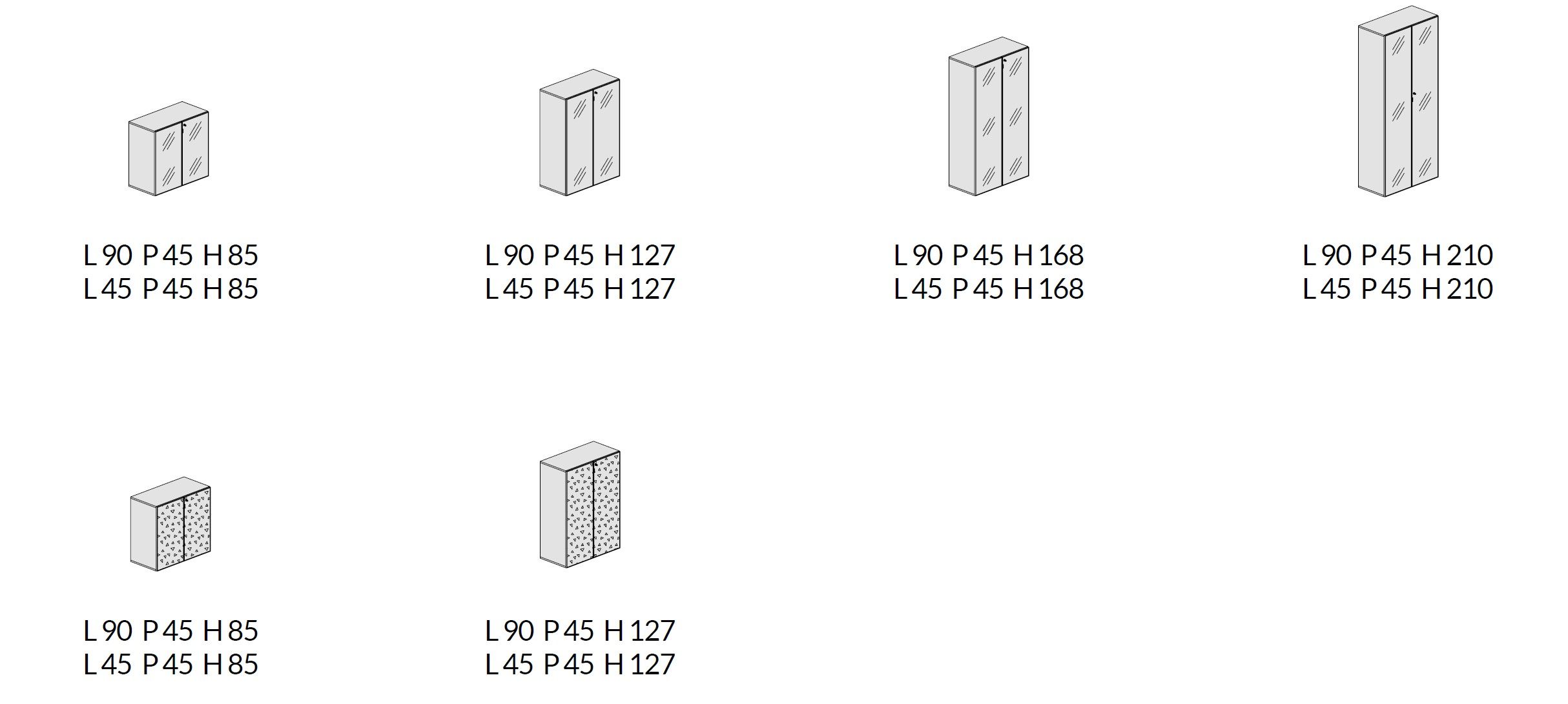 Деревянный и стеклянный офисный шкаф с распашными дверями About Office Bold58 ARCH-00034952 - Вид №4