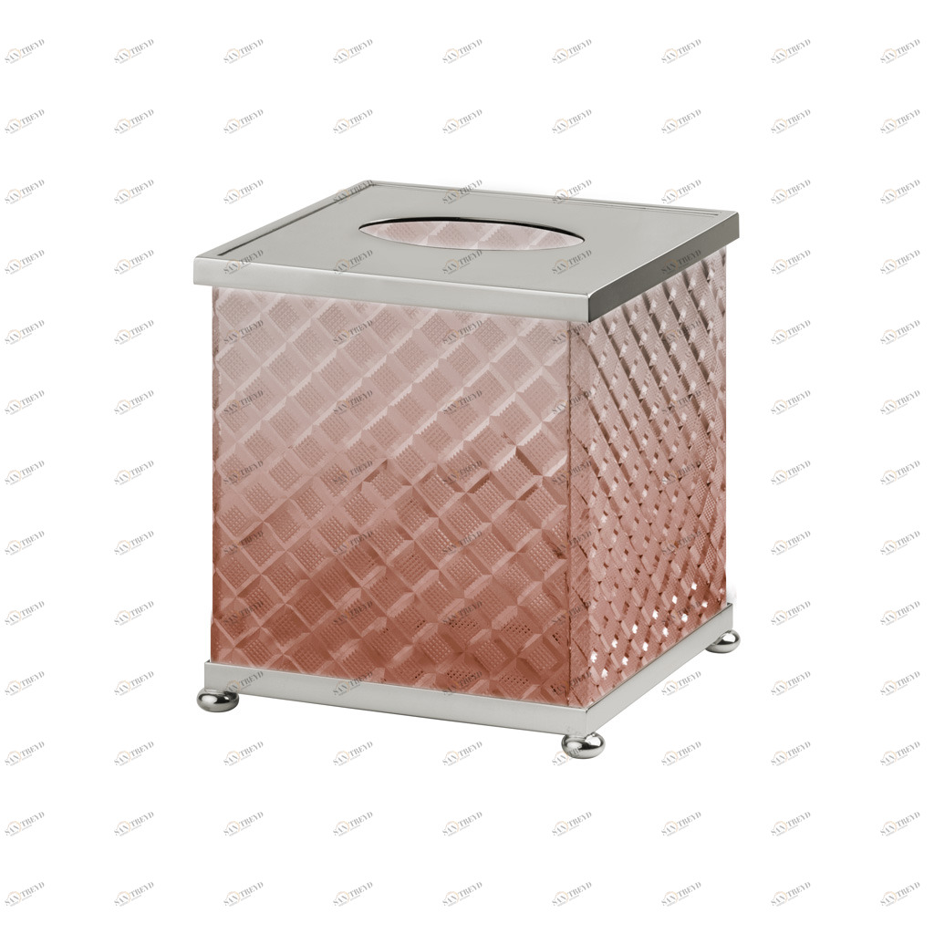 FS09P-651 FS09P-651 Квадратная коробка для салфеток ДОЗАТОРЫ ТКАНЕЙ Cristal & Bronze TISSUE DISPENSERS 