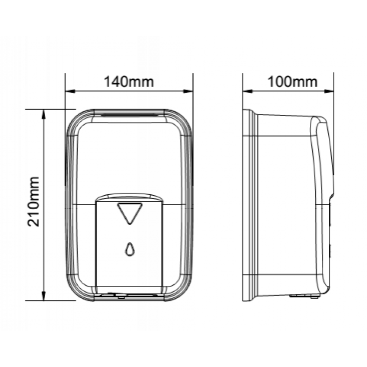 S32030 Сенсорный дозатор для гелевых антисептиков из нержавеющей стали AISI 304 матовый Santreyd  - Вид №1