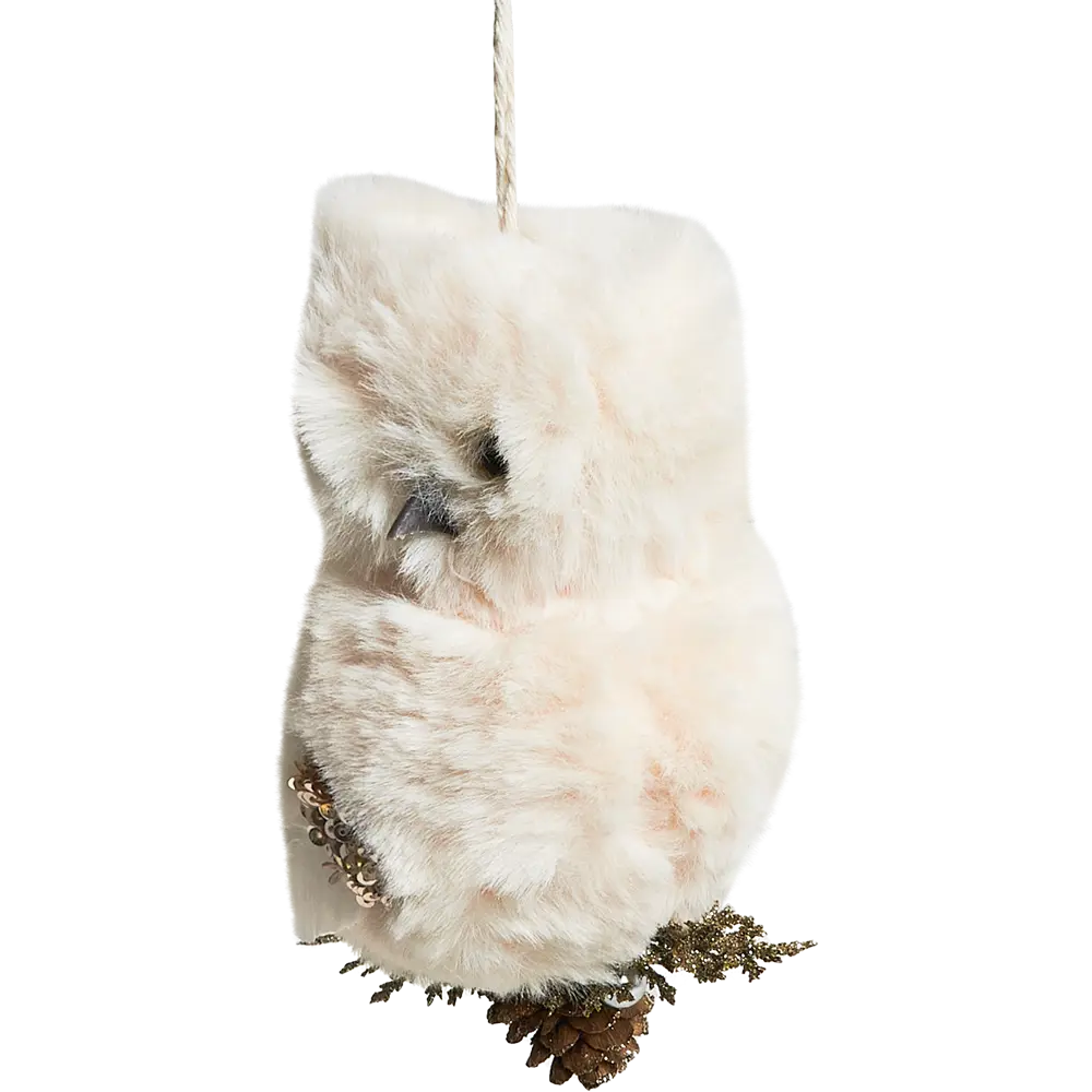 87036497 Елочная игрушка Сова 13x8 цвет бежевый STLM-1532247 Santreyd  - Вид №1