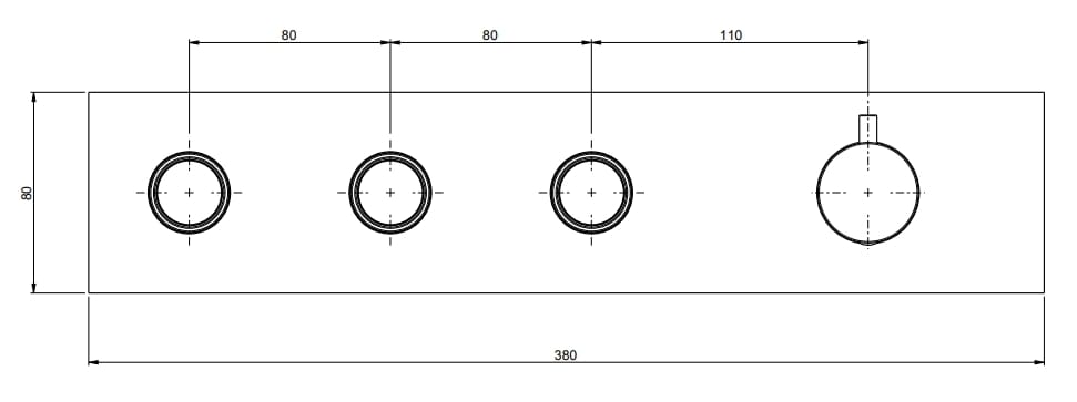 Смеситель для душа с 4 отверстиями Rubinetterie Frattini отдельная эстетика ARCH-00139394 - Вид №10