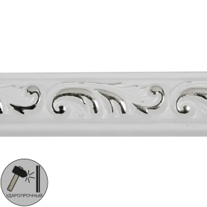 Молдинг настенный полистирол Decomaster 130-60 белый 80х15х2000 мм