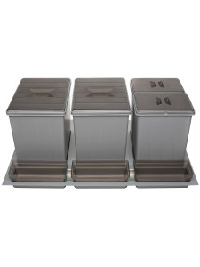 Система сортировки мусора Omega 800/47 Metallic Grey NAVAKO