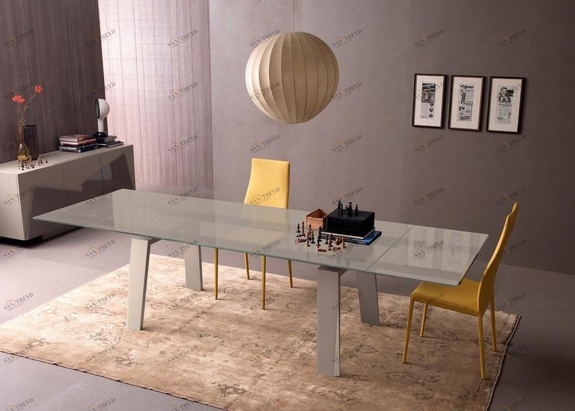 Italy Dream Design Стол на трапециевидных ножках из дерева, лакированного матовым песком sun-id-1459493