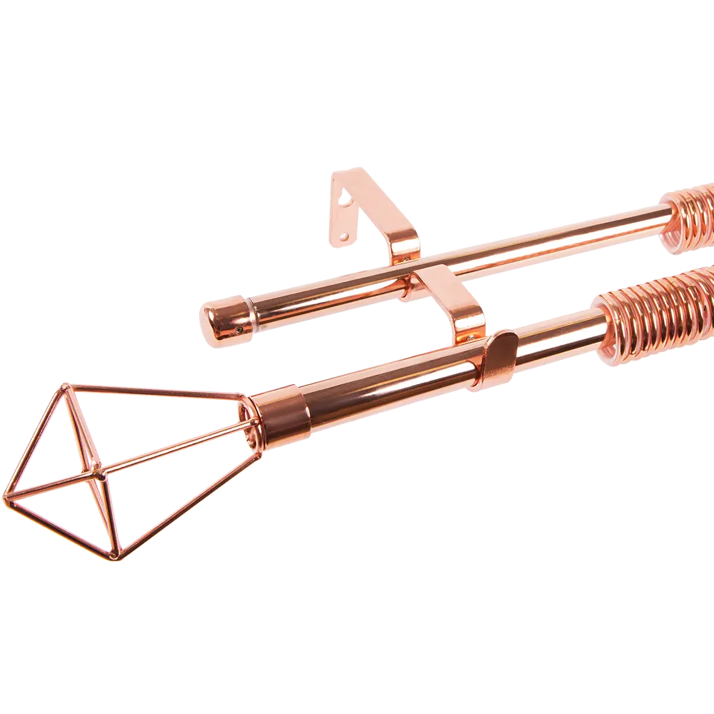 Карниз двухрядный раздвижной Клетка 160-300 см цвет медь 81976807 STLM-2069011 INSPIRE 