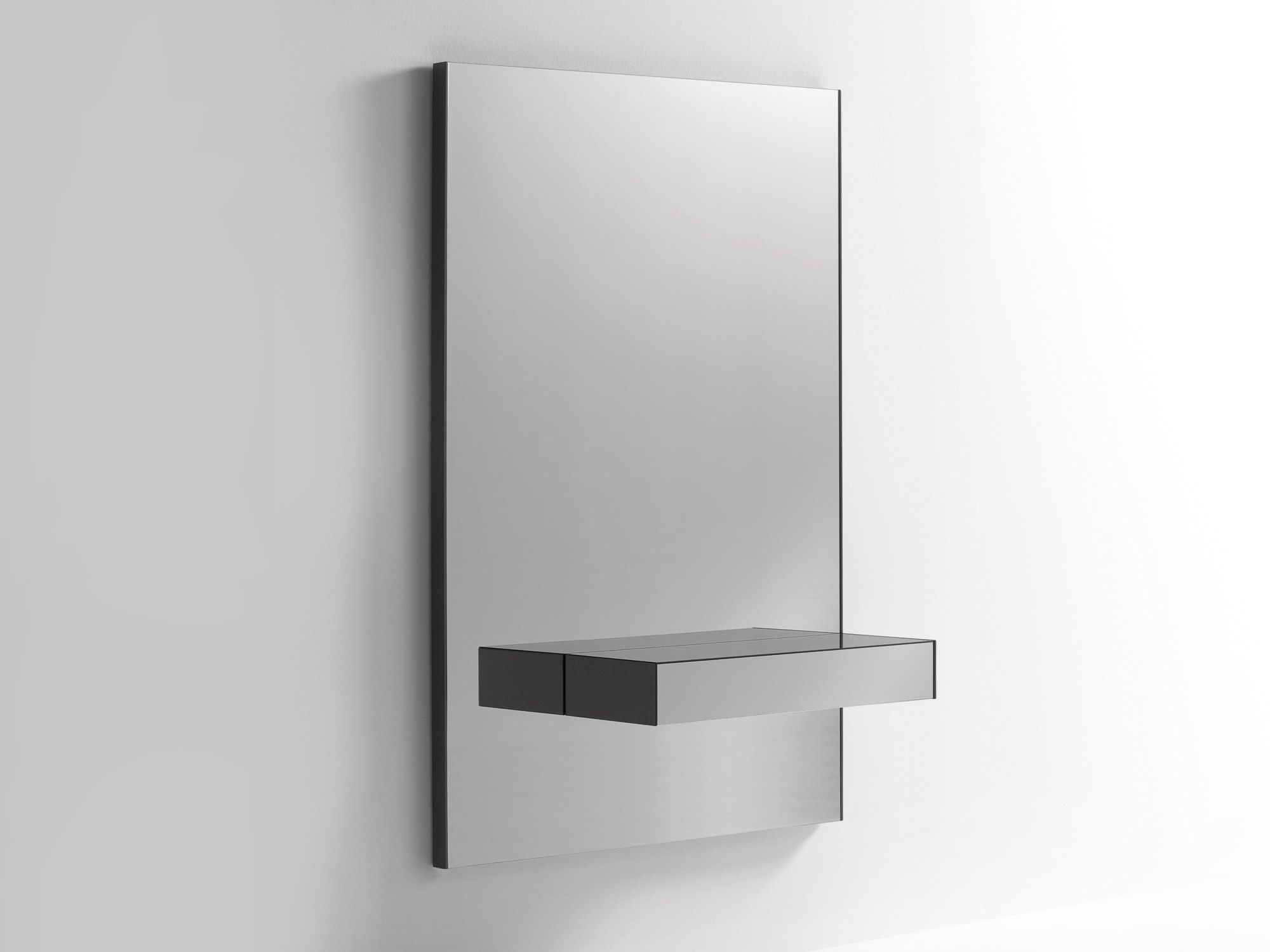 Прямоугольное настенное зеркало с контейнером Kendo Mobiliario Grey ARCH-00128835 - Вид №1