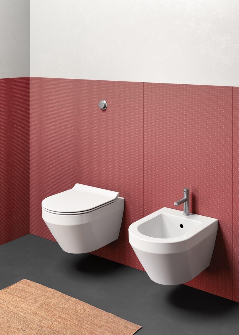 891611 Подвесной унитаз настенный Белый GSI ceramica Kube Италия - Вид №2