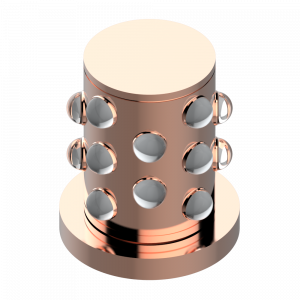 A2N-50/4/VG Переключатель набортный 2 входа 3/4", один выход 3/4"и один выход 1x1/2" Thg-paris Mossi со светлым хрусталём Розовое золото