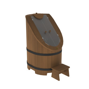 1759 Фитобочка со стеклом "Премиум" цвет орех, фурнитура черная Alyarus