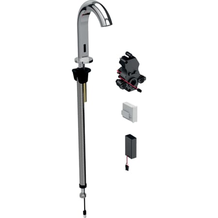 116.188.21.1 Смеситель для раковины Geberit Piave, вертикальный монтаж, питание от батарей, с функциональным блоком для скрытого монтажа Geberit  - Вид №3