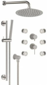 Remer Rubinetterie Душевой набор из нержавеющей стали с лейкой X style inox