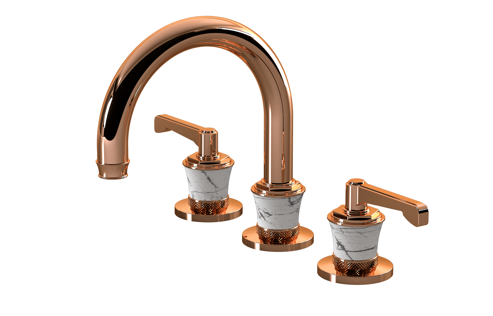 E-11612-R4MW-LM60B-RG Смеситель для умывальника на 3 отвертия GRAFF Vignola