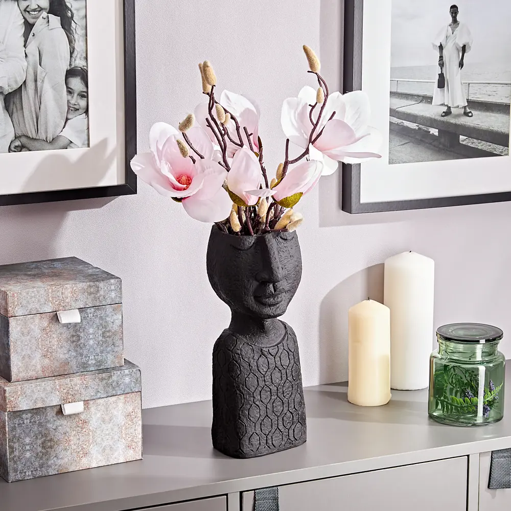 Ваза-органайзер Тайсон гипс цвет черный 29.3 см EVIS STLM-2087688