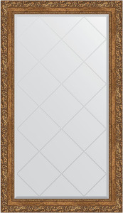 BY 4228 Зеркало с гравировкой в багетной раме - виньетка бронзовая 85 mm EVOFORM Exclusive-G