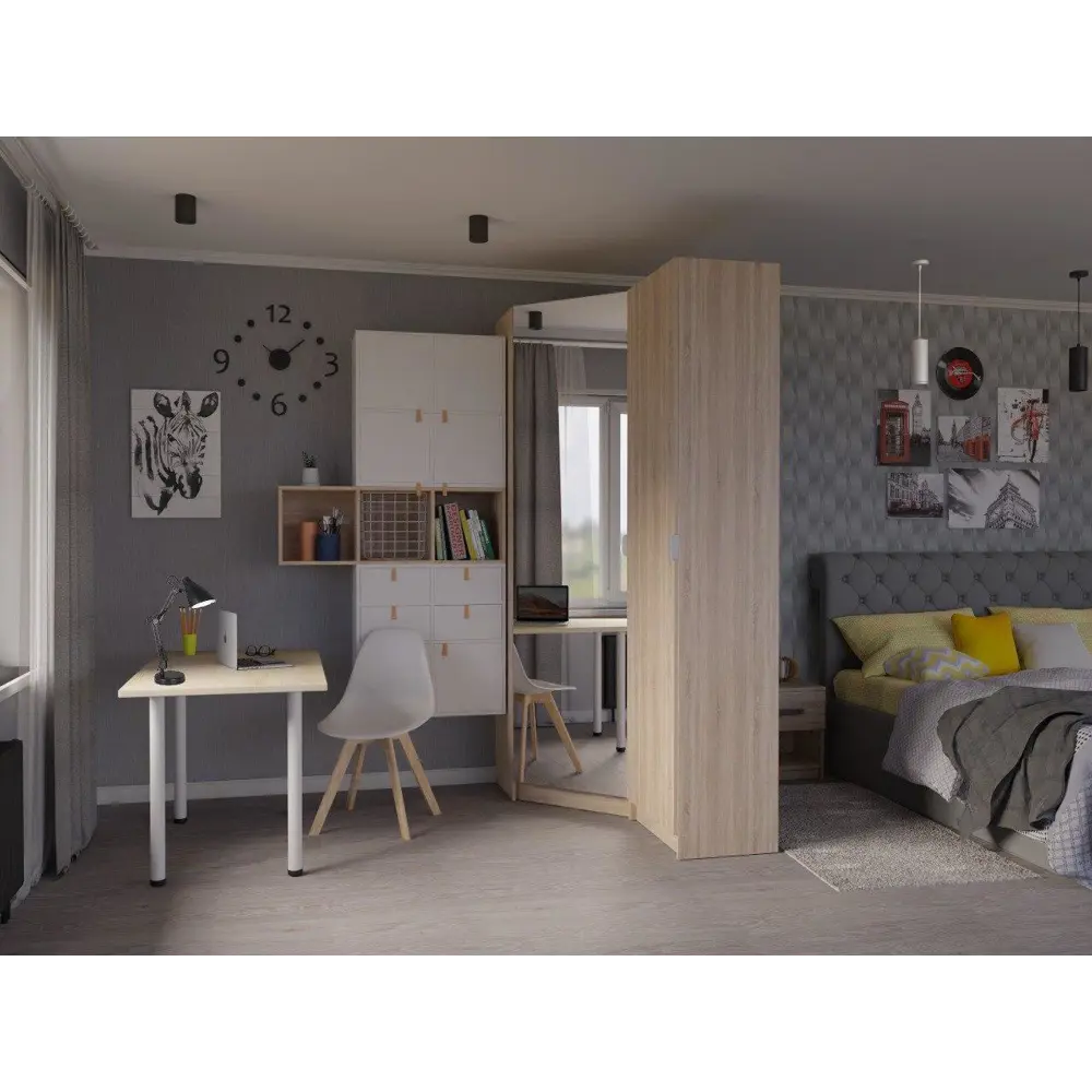 Стеллаж KONSENSA Руан 4 секции 70x70x31.7 см ЛДСП цвет белый STLM-2067497 - Вид №14