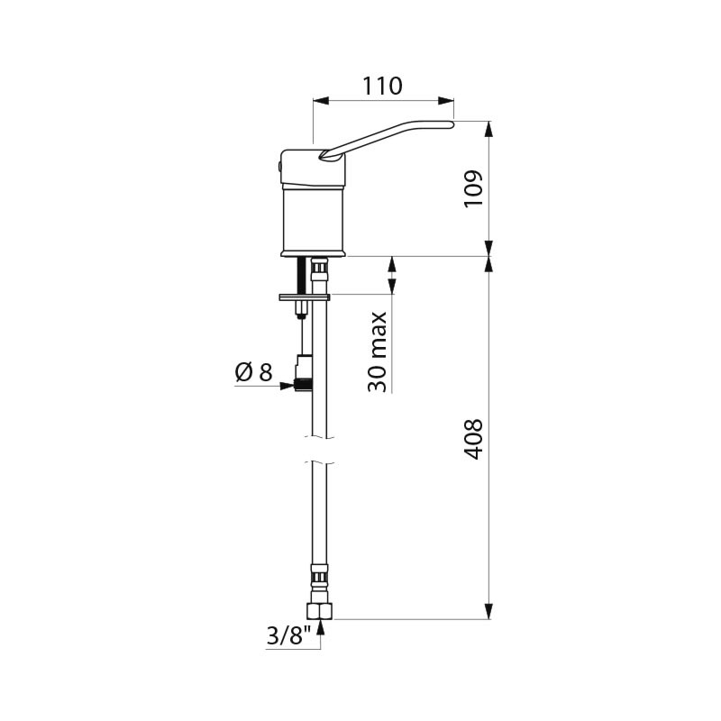2542EP Смеситель с управлением на расстоянии и балансировкой давления DELABIE  - Вид №1